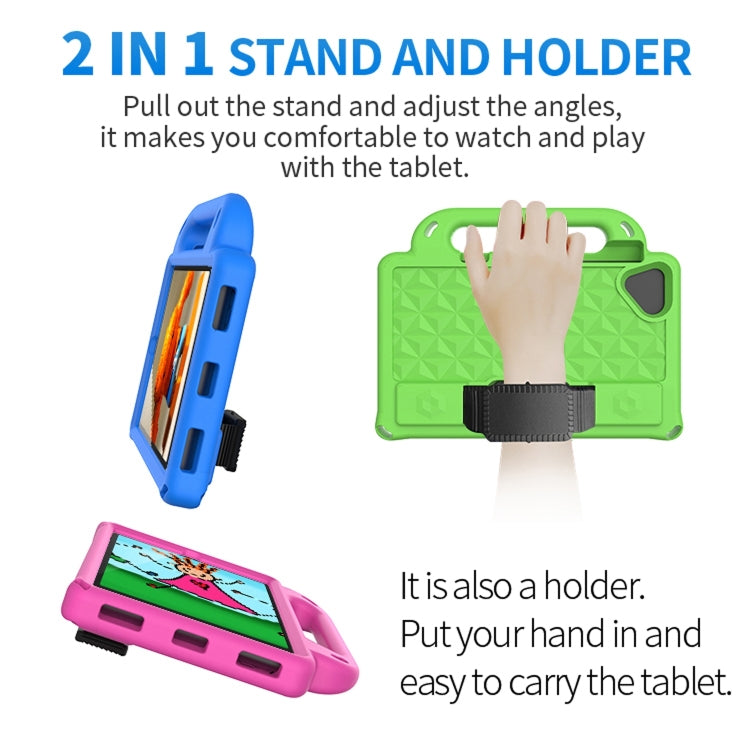 For Lenovo Tab M8 4th Gen Diamond Series EVA Anti-Fall Shockproof Sleeve Tablet Case with Holder & Strap(Black) - Lenovo by PMC TechLife | Online Shopping South Africa | PMC TechLife | Buy Now Pay Later Mobicred
