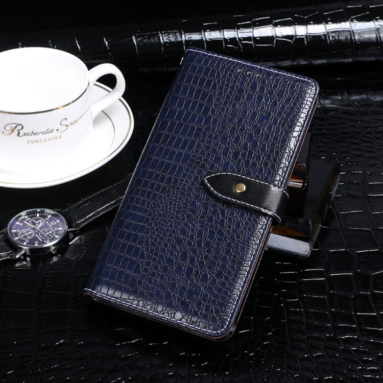 For Leagoo M12 idewei Crocodile Texture Horizontal Flip Leather Case with Holder & Card Slots & Wallet(Dark Blue) - More Brand by idewei | Online Shopping South Africa | PMC Jewellery | Buy Now Pay Later Mobicred