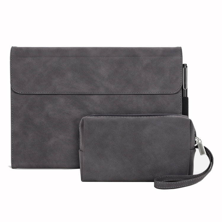 For Microsoft Surface Go 3 / 2 / 1 Sheepskin All-Inclusive Shockproof Protective Case with Power Bag(Grey) - Others by PMC TechLife | Online Shopping South Africa | PMC TechLife | Buy Now Pay Later Mobicred