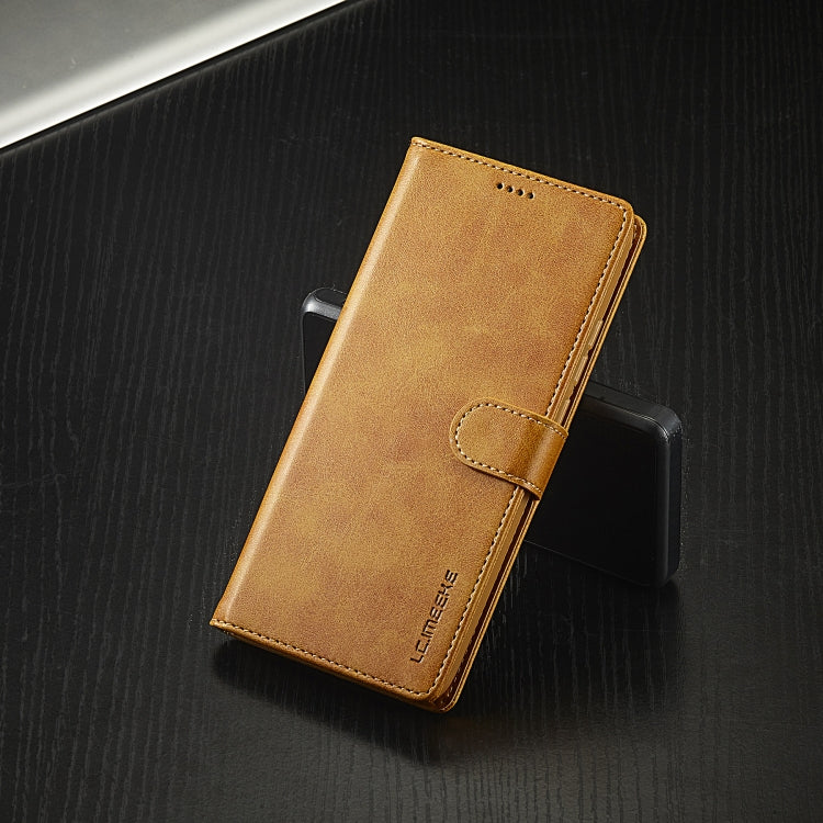 For Xiaomi Redmi Note 13 5G LC.IMEEKE Calf Texture Leather Phone Case(Brown) - Note 13 Cases by LC.IMEEKE | Online Shopping South Africa | PMC TechLife | Buy Now Pay Later Mobicred