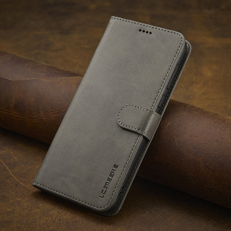 For Xiaomi Redmi A3 LC.IMEEKE Calf Texture Leather Phone Case(Grey) - Xiaomi Cases by LC.IMEEKE | Online Shopping South Africa | PMC Jewellery