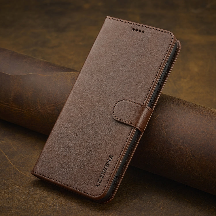 For Xiaomi Redmi A3 LC.IMEEKE Calf Texture Leather Phone Case(Coffee) - Xiaomi Cases by LC.IMEEKE | Online Shopping South Africa | PMC Jewellery