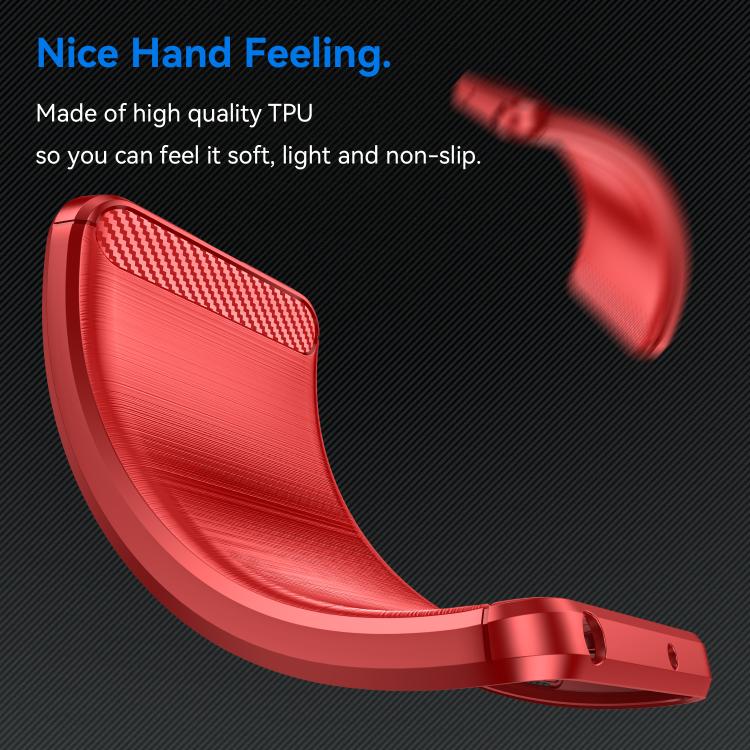 For OnePlus 11R Brushed Texture Carbon Fiber TPU Phone Case(Red) - free shipping - PMC TechLife - Order now!