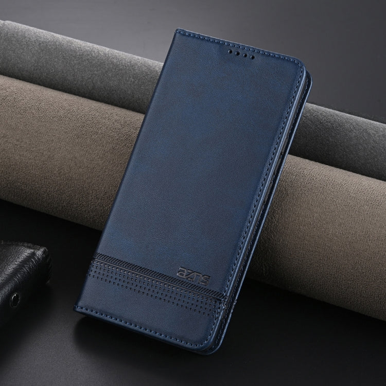 For Honor Magic6 Pro AZNS Magnetic Calf Texture Flip Leather Phone Case(Dark Blue) - free shipping - PMC Jewellery - Order now!