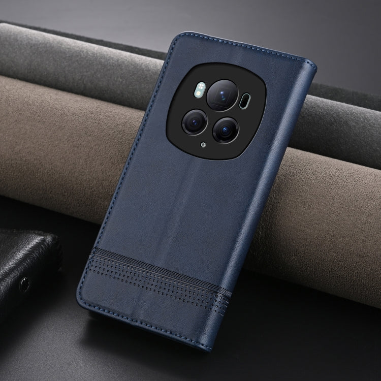 For Honor Magic6 Pro AZNS Magnetic Calf Texture Flip Leather Phone Case(Dark Blue) - free shipping - PMC Jewellery - Order now!
