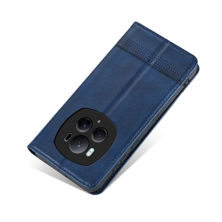 For Honor Magic6 Pro AZNS Magnetic Calf Texture Flip Leather Phone Case(Dark Blue) - free shipping - PMC Jewellery - Order now!