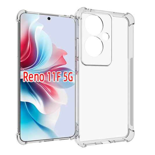 For OPPO Reno11 F 5G Global Shockproof Non-slip Thickening TPU Phone Case(Transparent) - Reno11 F Cases by PMC Jewellery | Online Shopping South Africa | PMC Jewellery | Buy Now Pay Later Mobicred
