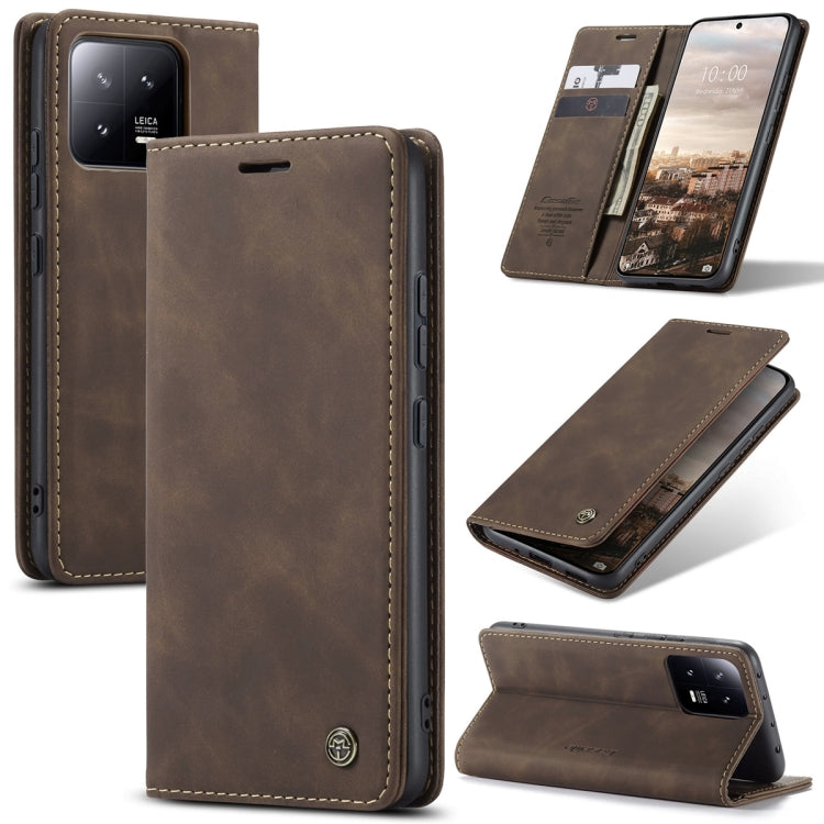 For Xiaomi 13 CaseMe 013 Multifunctional Horizontal Flip Leather Phone Case(Coffee) - Xiaomi Cases by CaseMe | Online Shopping South Africa | PMC Jewellery | Buy Now Pay Later Mobicred