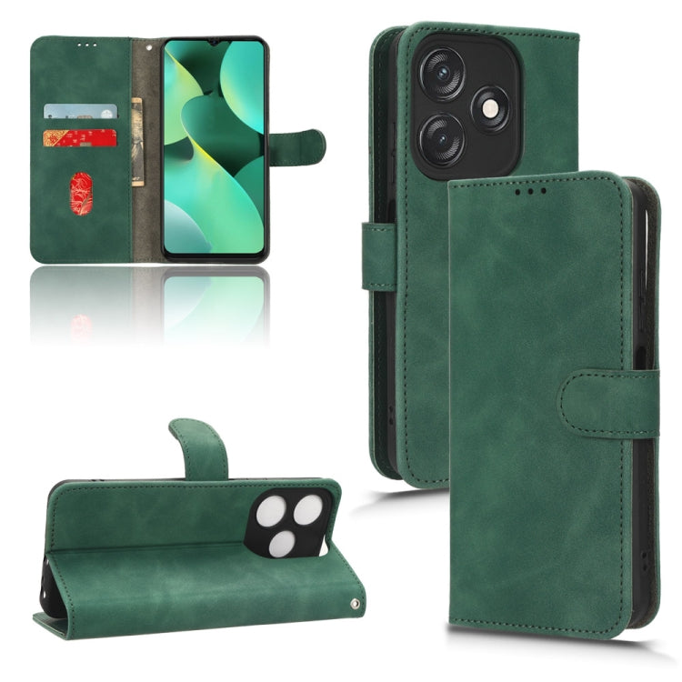 For TECNO Spark 10C Skin Feel Magnetic Flip Leather Phone Case(Green) - Tecno Cases by PMC TechLife | Online Shopping South Africa | PMC TechLife