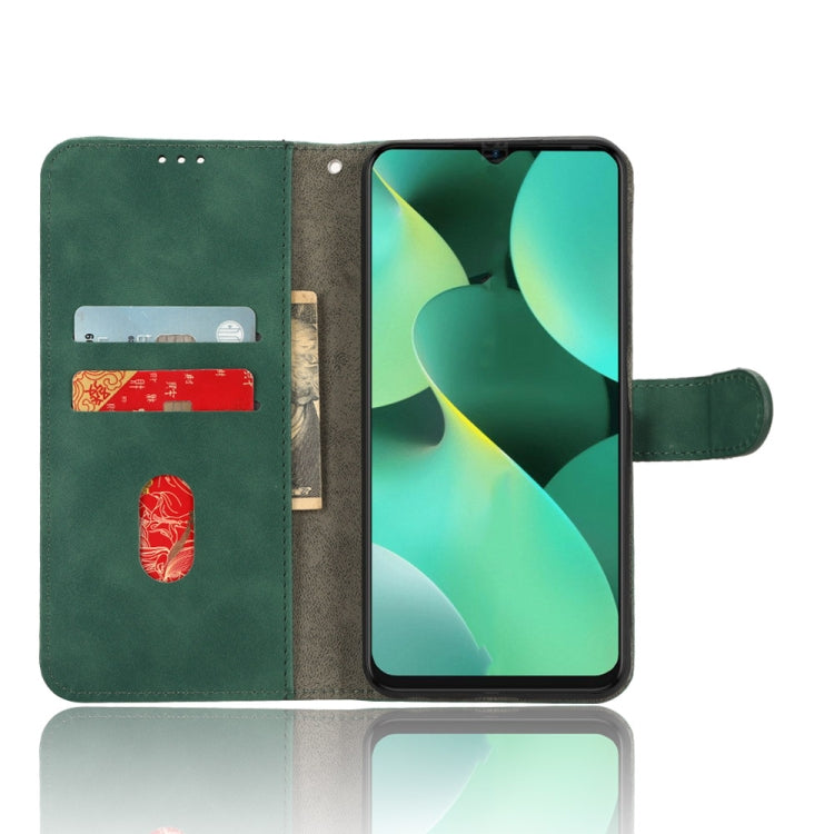 For TECNO Spark 10C Skin Feel Magnetic Flip Leather Phone Case(Green) - Tecno Cases by PMC TechLife | Online Shopping South Africa | PMC TechLife
