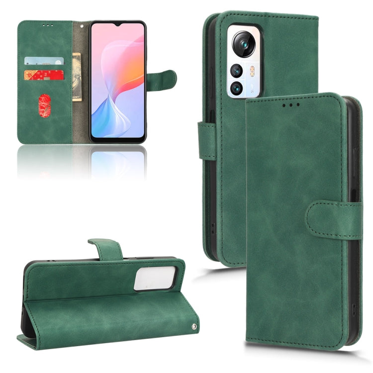 For Blackview A85 Skin Feel Magnetic Flip Leather Phone Case(Green) - More Brand by PMC TechLife | Online Shopping South Africa | PMC TechLife | Buy Now Pay Later Mobicred