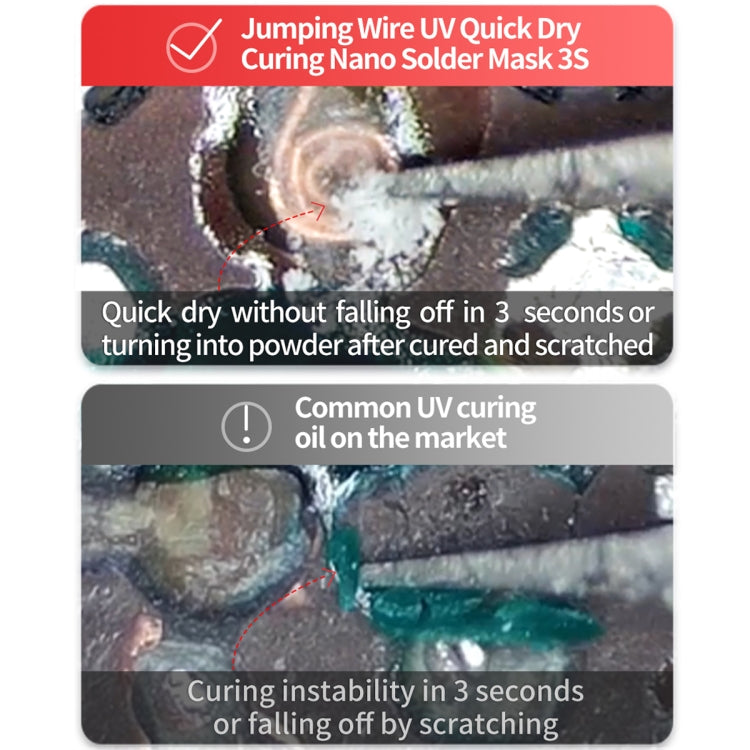 3pcs Qianli MEGA-IDEA Nano Solder Mask 3S Jump Wire UV Dry Fast Curing Glue - Repair Glue Series by QIANLI | Online Shopping South Africa | PMC TechLife | Buy Now Pay Later Mobicred