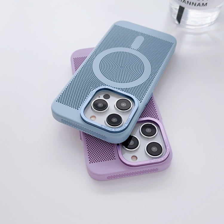 For iPhone 13 Grid Cooling MagSafe Magnetic Phone Case(Dark Purple) - iPhone 13 Cases by PMC Jewellery | Online Shopping South Africa | PMC Jewellery