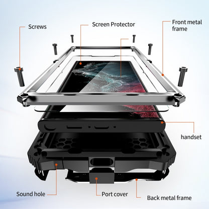 For Samsung Galaxy S22 Ultra 5G R-JUST RJ-56 3rd Gen Life Waterproof Dustproof Shockproof Phone Case(Silver) - Galaxy S22 Ultra 5G Cases by R-JUST | Online Shopping South Africa | PMC Jewellery | Buy Now Pay Later Mobicred