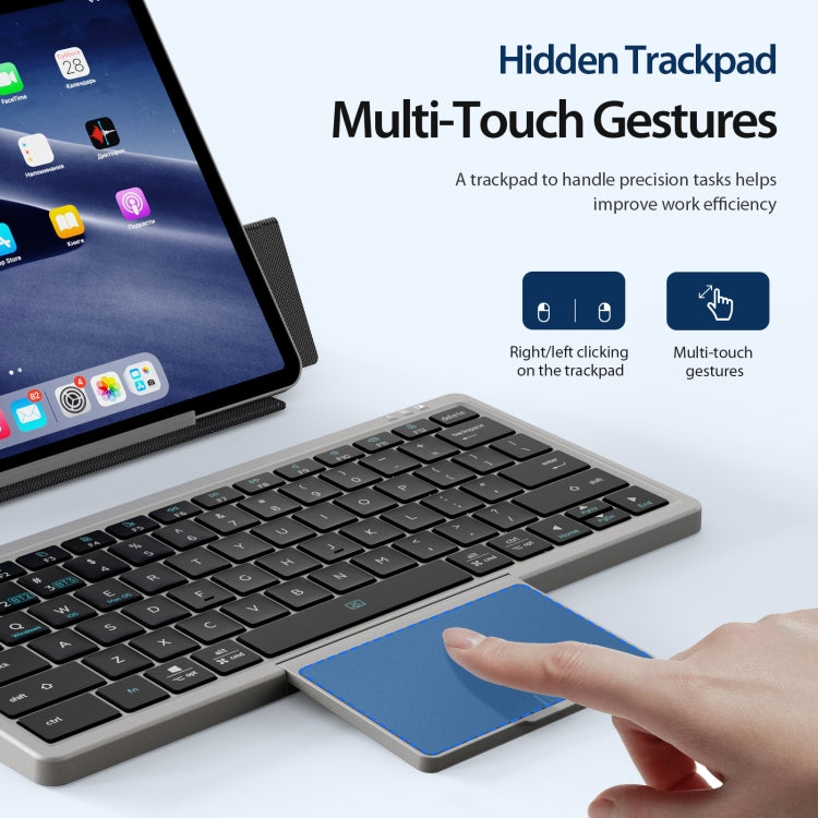 DUX DUCIS OK Series V1 Universal Tablet Bluetooth Keyboard Leather Case with Touchpad(Black) - Universal Keyboard by DUX DUCIS | Online Shopping South Africa | PMC Jewellery