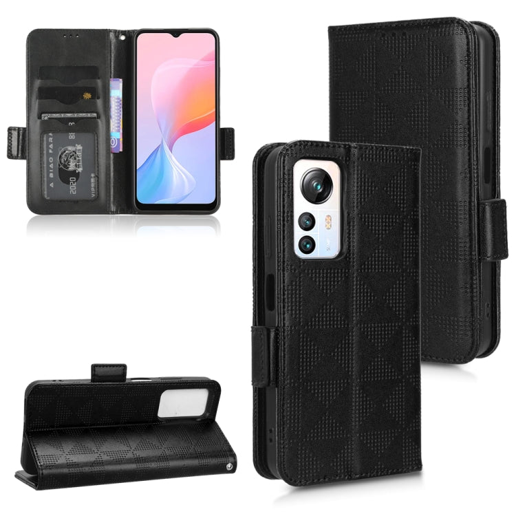 For Blackview A85 Symmetrical Triangle Leather Phone Case(Black) - More Brand by PMC TechLife | Online Shopping South Africa | PMC TechLife