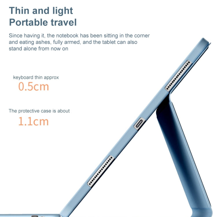 For Lenovo Tab M10 Plus 10.6 3rd Gen 2022 YM-LX106 Round Key Detachable Bluetooth Tablet Keyboard Leather Case without Mouse(Pink) - free shipping - PMC TechLife - Order now!