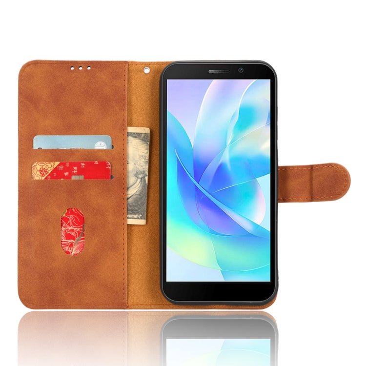 For Doogee X97 / X97 Pro Skin Feel Magnetic Flip Leather Phone Case(Brown) - Doogee Cases by PMC TechLife | Online Shopping South Africa | PMC TechLife | Buy Now Pay Later Mobicred