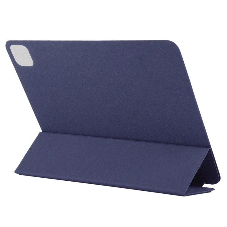 For iPad Air 13 2024 / Pro 12.9 2020 Non-buckle Double-sided Magnetic Flip Leather Tablet Case With Holder & Sleep / Wake-up Function(Dark Blue) - iPad Pro 12.9 (2020) Cases by PMC Jewellery | Online Shopping South Africa | PMC Jewellery | Buy Now Pay Later Mobicred