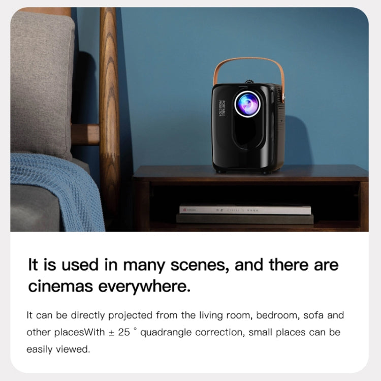 A007 Portable 1280 x 720 HD 113 ANSI Smart LED Projector, Plug:UK Plug(White) - Mini Projector by PMC TechLife | Online Shopping South Africa | PMC TechLife | Buy Now Pay Later Mobicred