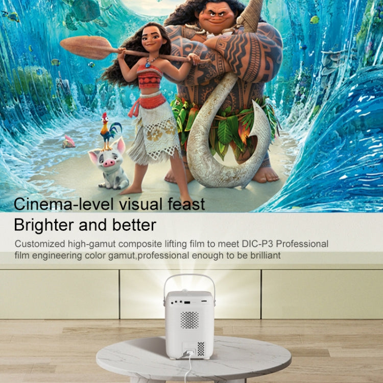 A007 Portable 1280 x 720 HD 113 ANSI Smart LED Projector, Plug:US Plug(White) - Mini Projector by PMC Jewellery | Online Shopping South Africa | PMC Jewellery | Buy Now Pay Later Mobicred