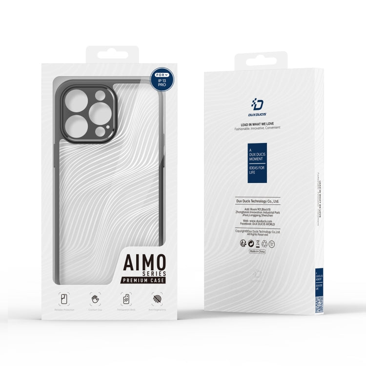 For iPhone 13 Pro DUX DUCIS Aimo Series  Frosted Feel Phone Case(Black) - iPhone 13 Pro Cases by DUX DUCIS | Online Shopping South Africa | PMC Jewellery | Buy Now Pay Later Mobicred