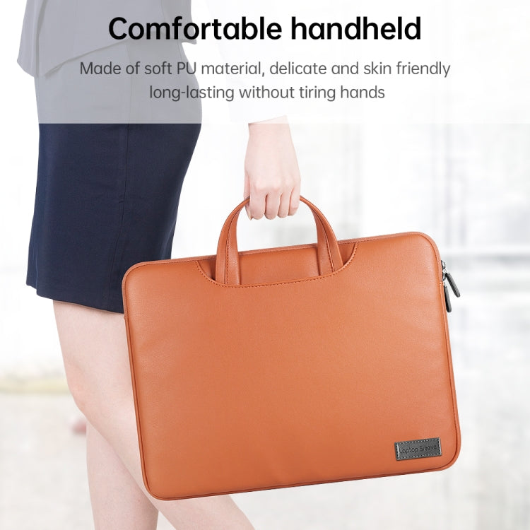 Waterproof PU Laptop Bag Inner Bag with Power Pack, Size:13 / 14 inch(Rose Gold) - Other by PMC TechLife | Online Shopping South Africa | PMC TechLife | Buy Now Pay Later Mobicred