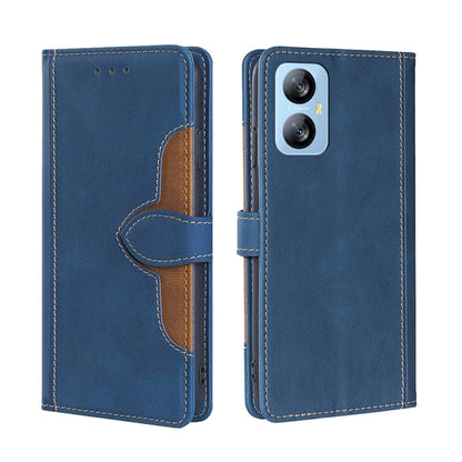 For Blackview A52 Skin Feel Magnetic Buckle Leather Phone Case(Blue) - More Brand by PMC Jewellery | Online Shopping South Africa | PMC Jewellery | Buy Now Pay Later Mobicred