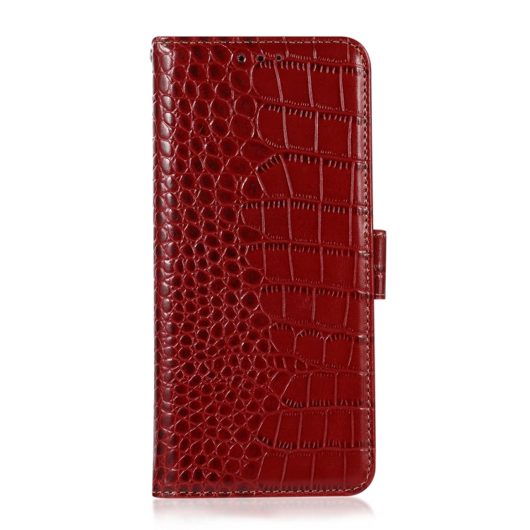 For Google Pixel 8 Pro Crocodile Top Layer Cowhide Leather Phone Case(Red) - Google Cases by PMC TechLife | Online Shopping South Africa | PMC TechLife | Buy Now Pay Later Mobicred