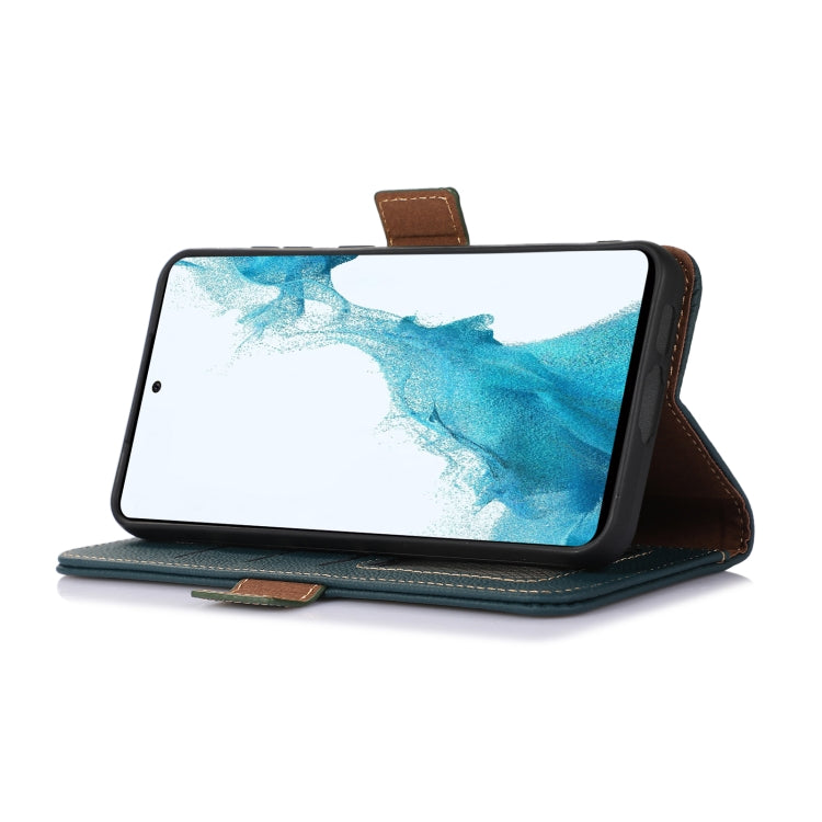 For Google Pixel 8 Pro Side-Magnetic TJ Genuine Leather RFID Phone Case(Green) - Google Cases by PMC TechLife | Online Shopping South Africa | PMC TechLife | Buy Now Pay Later Mobicred