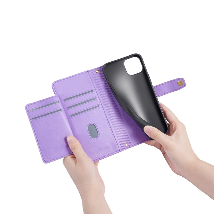 For Infinix Zero 20 Sheep Texture Cross-body Zipper Wallet Leather Phone Case(Purple) - Infinix Cases by PMC TechLife | Online Shopping South Africa | PMC TechLife | Buy Now Pay Later Mobicred