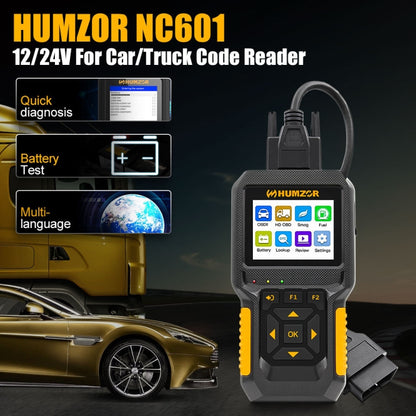 HUMZOR NC601 12-24V Car and Truck OBD2 Scan Tool Diagnostic Tool - Code Readers & Scan Tools by PMC Jewellery | Online Shopping South Africa | PMC Jewellery | Buy Now Pay Later Mobicred