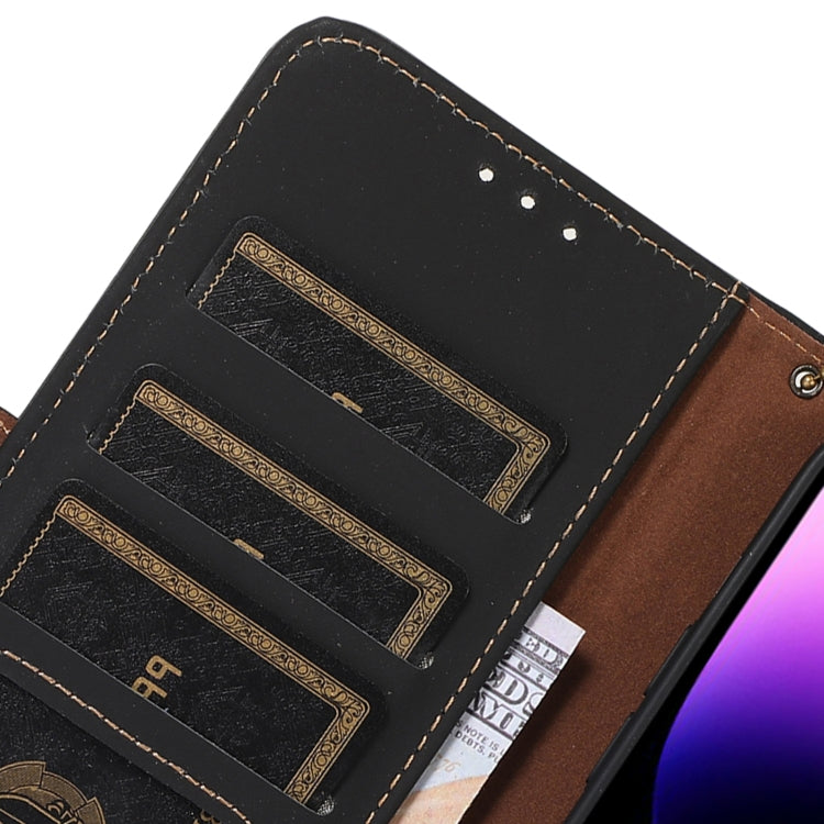 For Google Pixel 8 Genuine Leather Magnetic RFID Leather Phone Case(Black) - Google Cases by PMC TechLife | Online Shopping South Africa | PMC TechLife | Buy Now Pay Later Mobicred