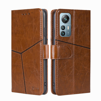 For Blackview A85 Geometric Stitching Flip Leather Phone Case(Light Brown) - More Brand by PMC Jewellery | Online Shopping South Africa | PMC Jewellery | Buy Now Pay Later Mobicred