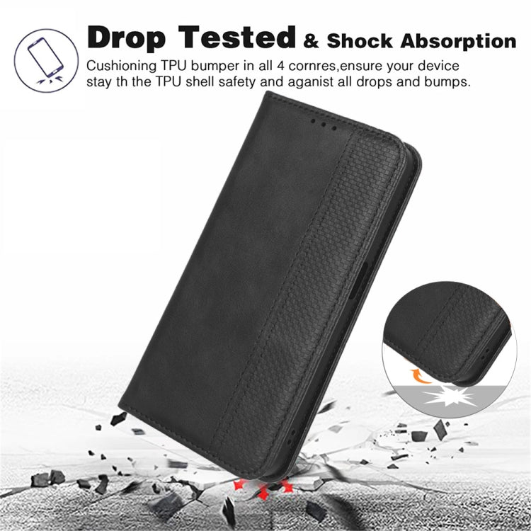 For Doogee X97 / X97 Pro Magnetic Buckle Retro Texture Leather Phone Case(Brown) - Doogee Cases by PMC TechLife | Online Shopping South Africa | PMC TechLife | Buy Now Pay Later Mobicred
