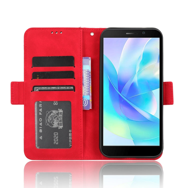For Doogee X97 / X97 Pro Skin Feel Calf Texture Card Slots Leather Phone Case(Red) - Doogee Cases by PMC Jewellery | Online Shopping South Africa | PMC Jewellery | Buy Now Pay Later Mobicred