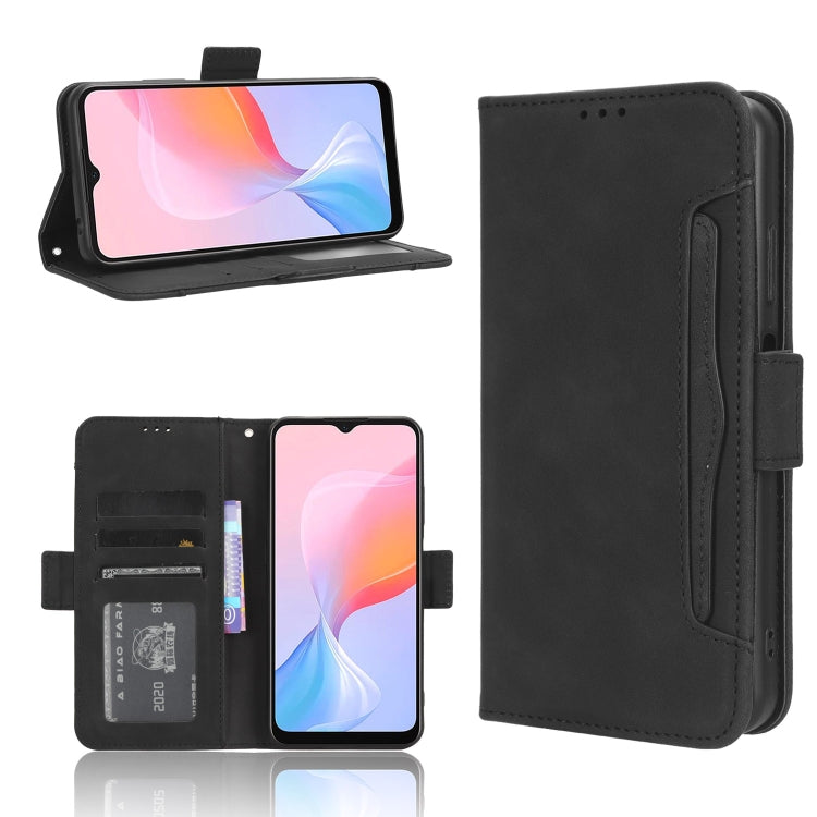 For Blackview A85 Skin Feel Calf Texture Card Slots Leather Phone Case(Black) - More Brand by PMC TechLife | Online Shopping South Africa | PMC TechLife | Buy Now Pay Later Mobicred