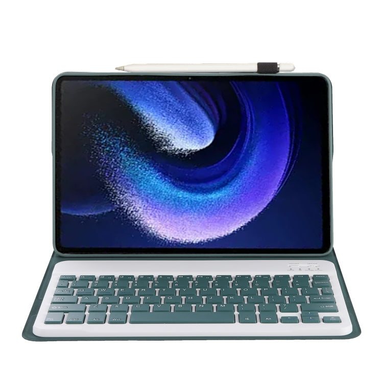 For Xiaomi Pad 6 / Pad 6 Pro A0N7 Lambskin Texture Ultra-thin Bluetooth Keyboard Leather Case(Dark Green) - Others Keyboard by PMC TechLife | Online Shopping South Africa | PMC TechLife