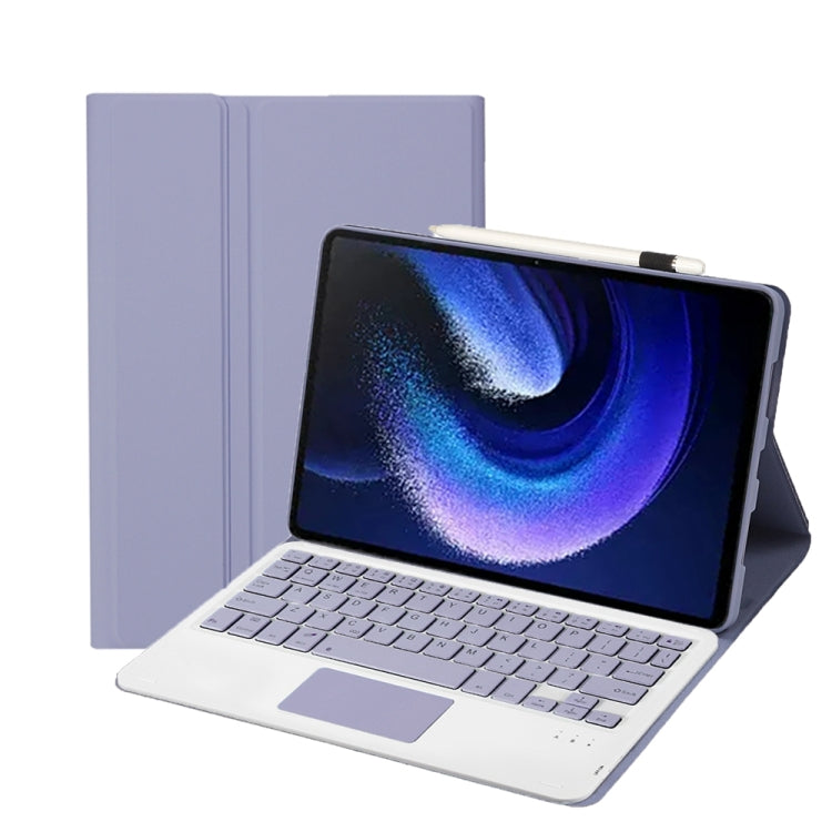 For Xiaomi Pad 6 / Pad 6 Pro A0N7-A Lambskin Texture Ultra-thin Bluetooth Keyboard Leather Case with Touchpad(Purple) - free shipping - PMC TechLife - Order now!
