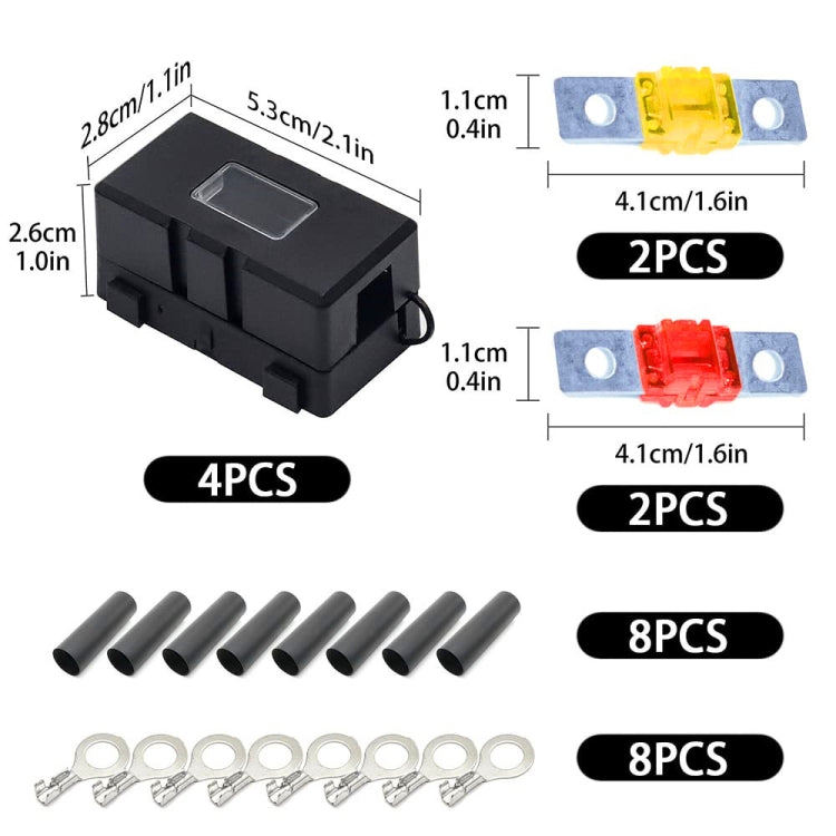 4 in 1 ANS-H Car Fuse Holder Fuse Box, Current:80A - Fuse by PMC Jewellery | Online Shopping South Africa | PMC Jewellery | Buy Now Pay Later Mobicred