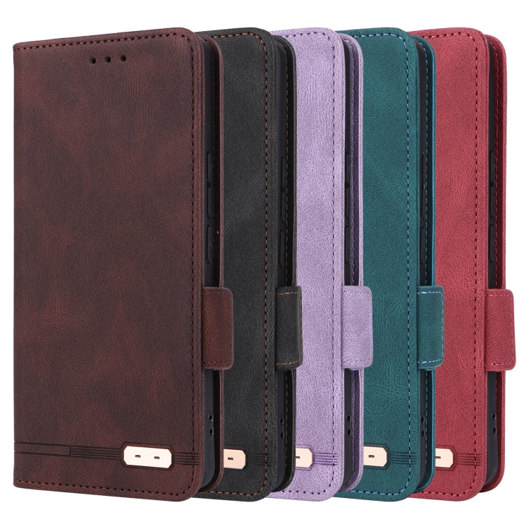 For Realme GT Neo5 SE Magnetic Clasp Leather Phone Case(Brown) - Realme Cases by PMC TechLife | Online Shopping South Africa | PMC TechLife | Buy Now Pay Later Mobicred