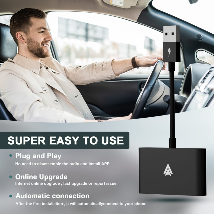 THT-020-2+ USB + USB-C / Type-C Wired to Wireless Carplay Adapter for Android Smartphone(Black) - Bluetooth Adapters by PMC Jewellery | Online Shopping South Africa | PMC Jewellery | Buy Now Pay Later Mobicred