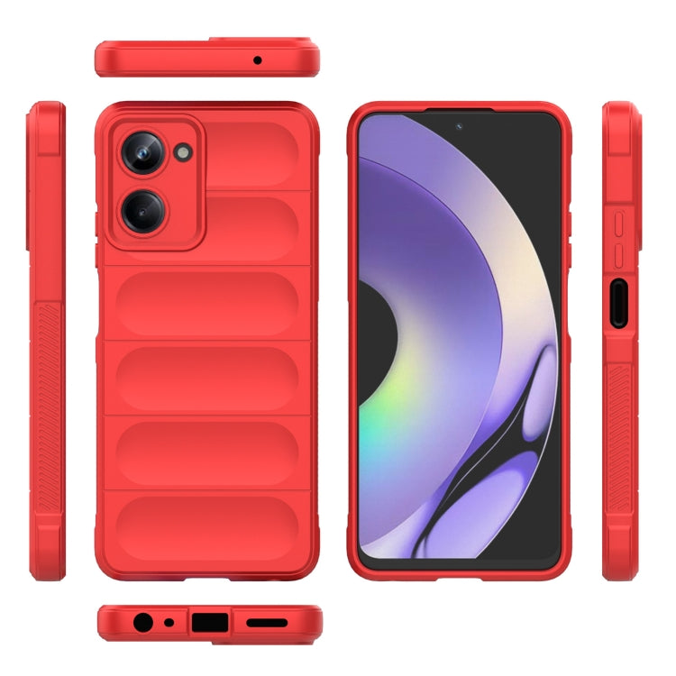 For Realme 10 Pro 5G Magic Shield TPU + Flannel Phone Case(Grey) - Realme Cases by PMC TechLife | Online Shopping South Africa | PMC TechLife | Buy Now Pay Later Mobicred