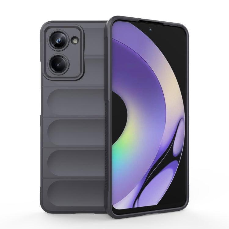 For Realme 10 Pro 5G Magic Shield TPU + Flannel Phone Case(Dark Grey) - Realme Cases by PMC Jewellery | Online Shopping South Africa | PMC Jewellery | Buy Now Pay Later Mobicred