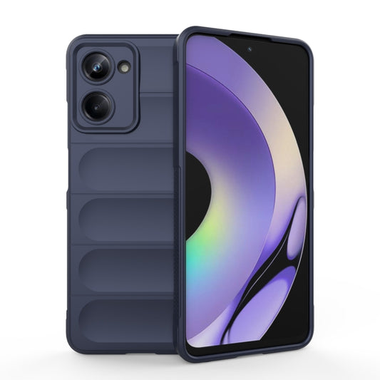 For Realme 10 Pro 5G Magic Shield TPU + Flannel Phone Case(Dark Blue) - Realme Cases by PMC Jewellery | Online Shopping South Africa | PMC Jewellery | Buy Now Pay Later Mobicred