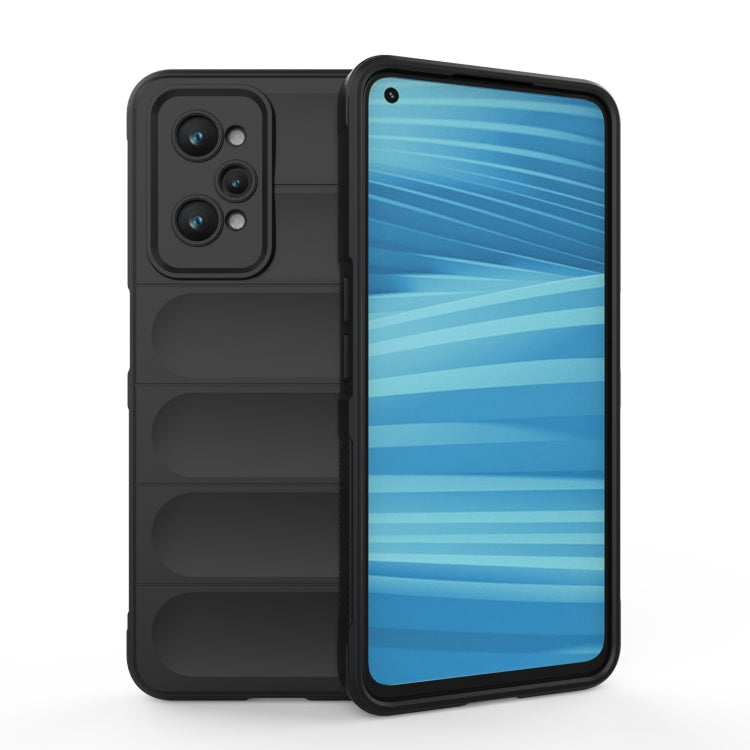 For Realme GT2 Magic Shield TPU + Flannel Phone Case(Black) - Realme Cases by PMC TechLife | Online Shopping South Africa | PMC TechLife