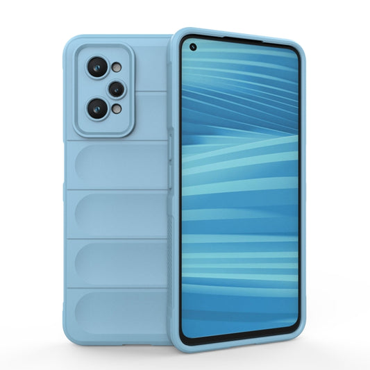 For Realme GT2 Magic Shield TPU + Flannel Phone Case(Light Blue) - Realme Cases by PMC Jewellery | Online Shopping South Africa | PMC Jewellery | Buy Now Pay Later Mobicred