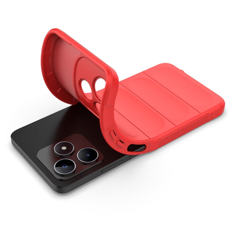For Realme C53 4G Magic Shield TPU + Flannel Phone Case(Wine Red) - Realme Cases by PMC TechLife | Online Shopping South Africa | PMC TechLife | Buy Now Pay Later Mobicred