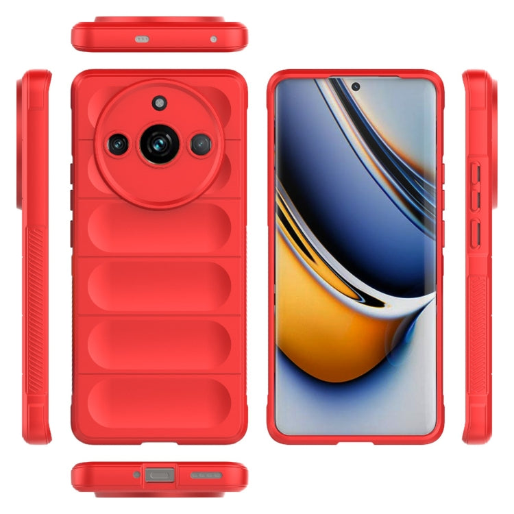 For Realme 11 Pro 5G/11 Pro+ 5G Magic Shield TPU + Flannel Phone Case(Red) - Realme Cases by PMC Jewellery | Online Shopping South Africa | PMC Jewellery | Buy Now Pay Later Mobicred