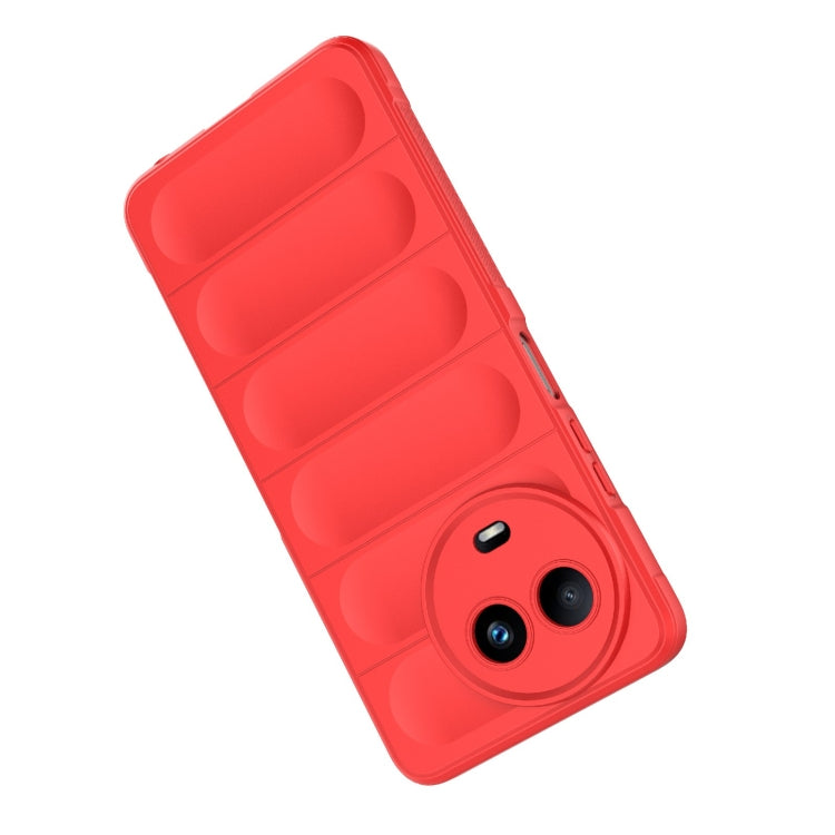For Realme 11 5G Global Magic Shield TPU + Flannel Phone Case(Grey) - Realme Cases by PMC TechLife | Online Shopping South Africa | PMC TechLife | Buy Now Pay Later Mobicred